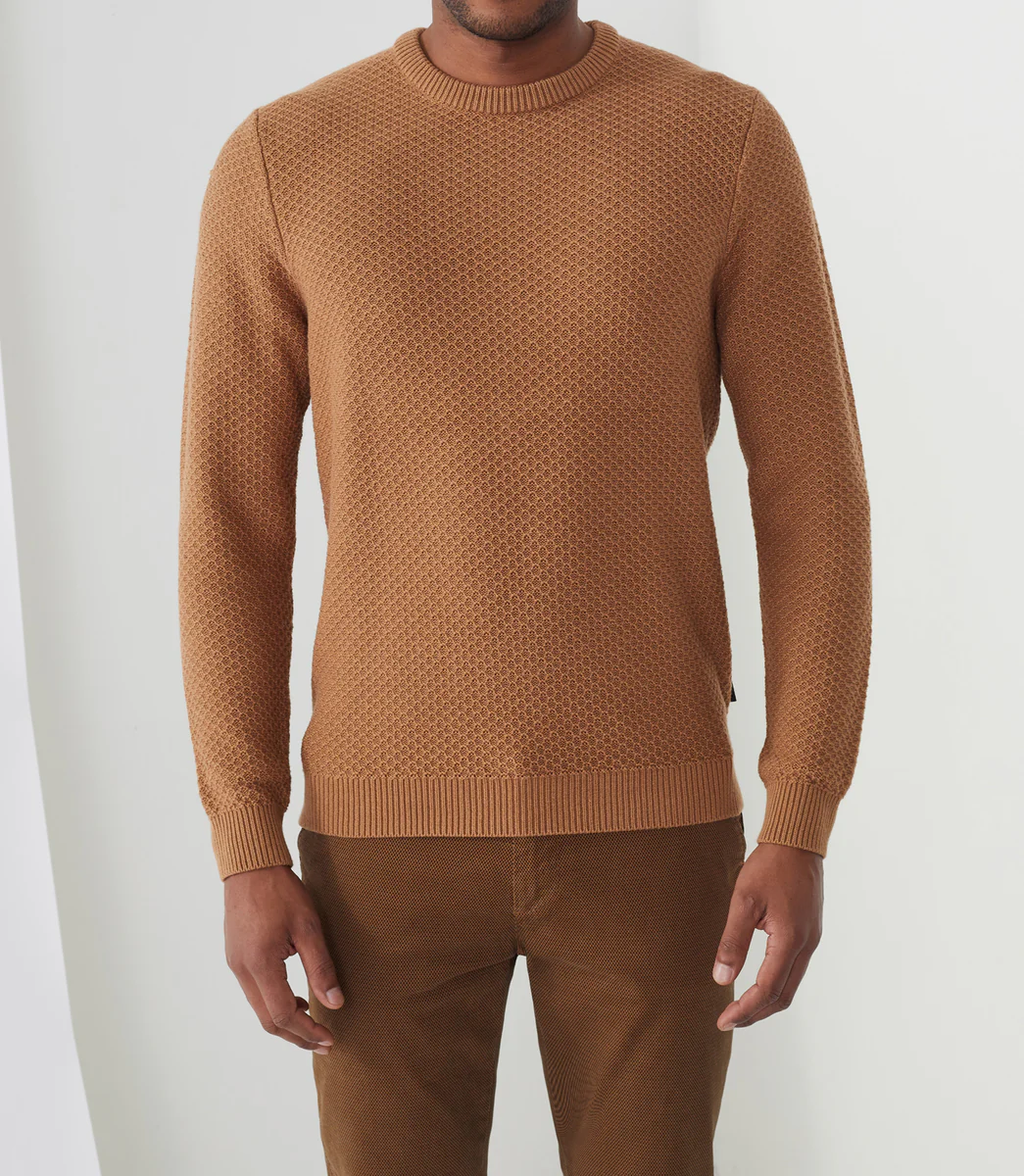 Pull col rond camel 