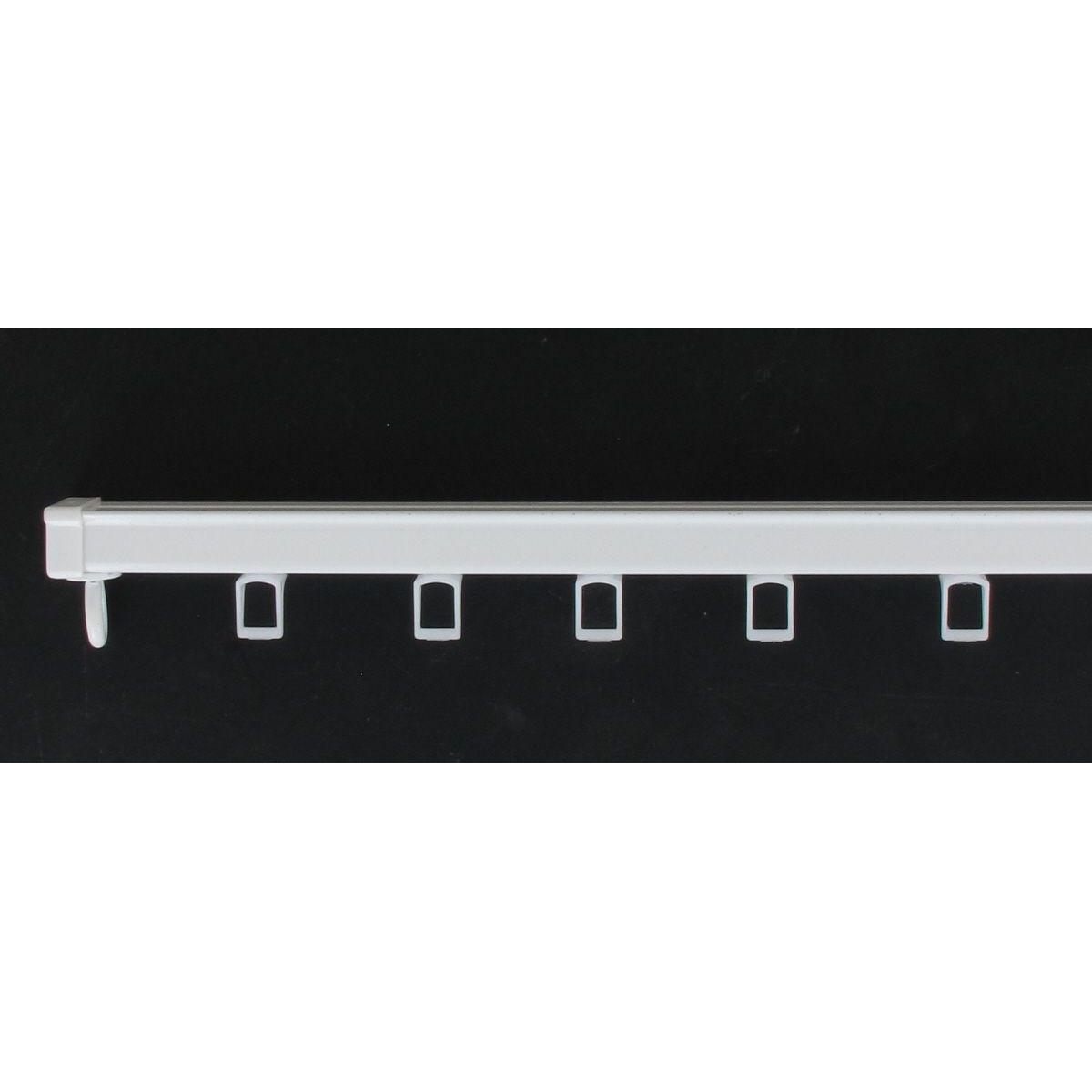 RAIL ALU 250 CM AVEC 25 GLISSEURS X1 BLANC