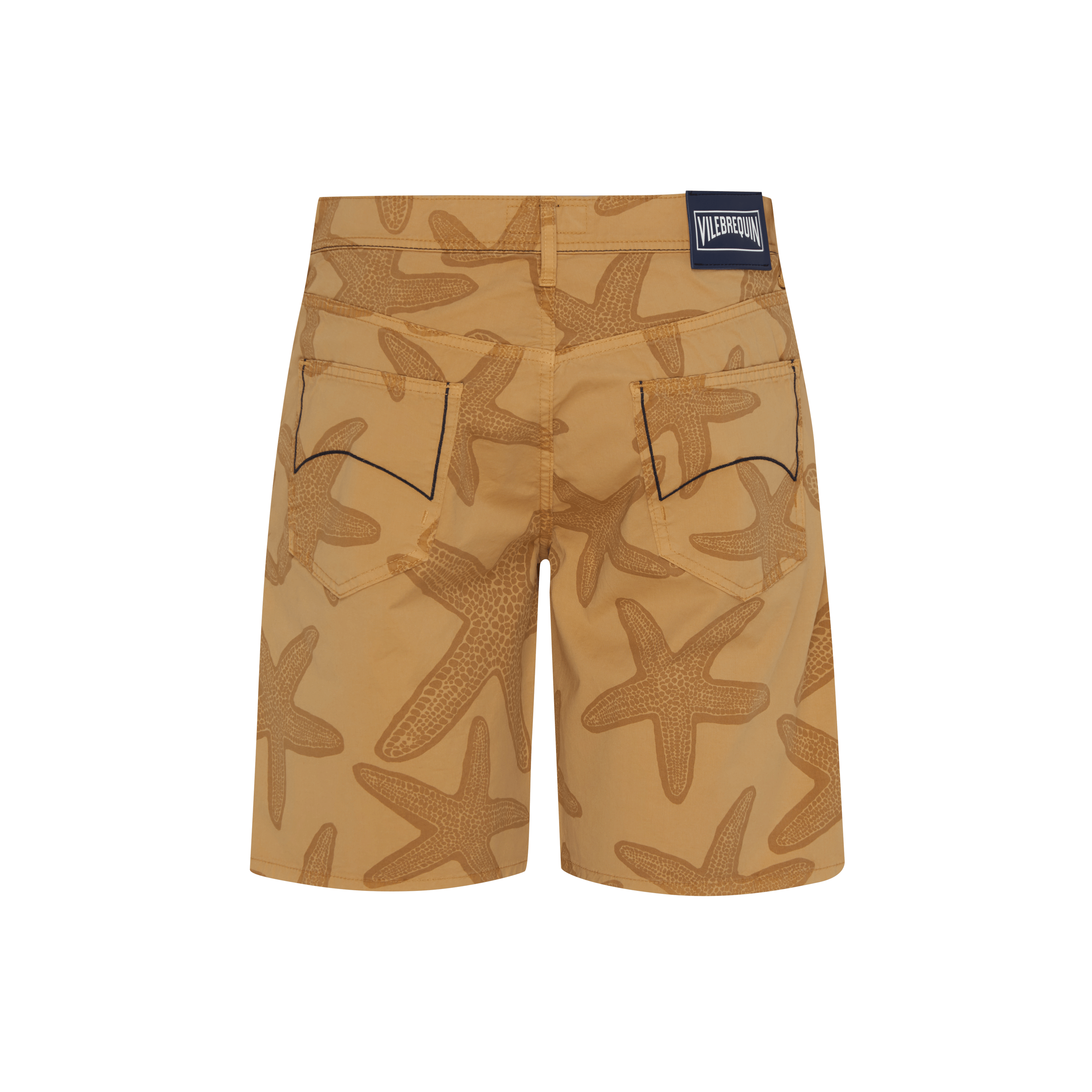 Bermuda homme en coton imprimé contrasté Starfish