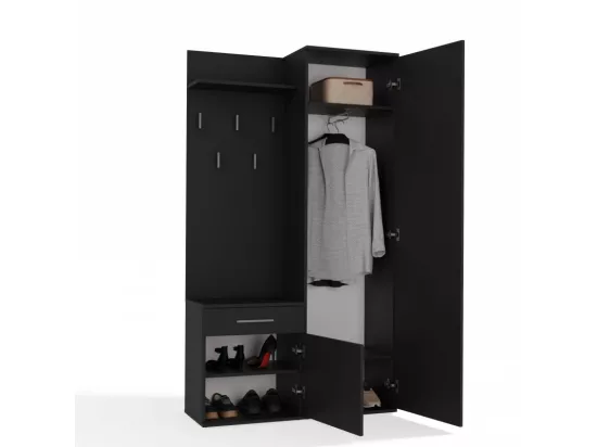 DUO ARMOIRE DUO NOIR MAT