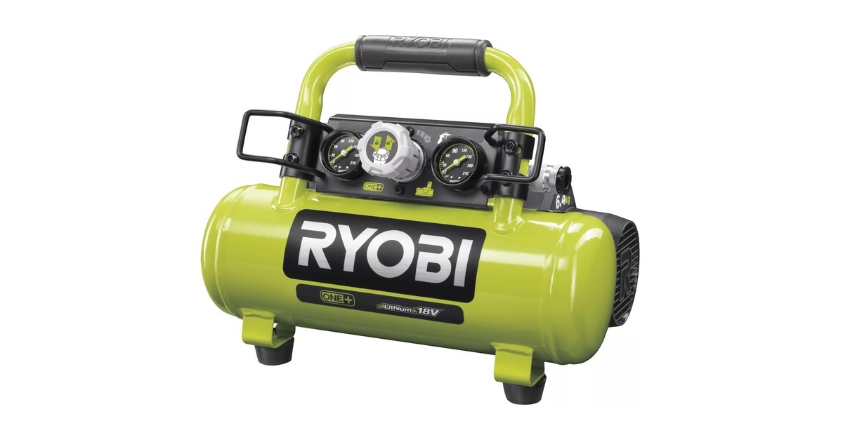 RyobiAccu-Compressor groot,18V  (Groen/zwart, zonder batterij en lader)