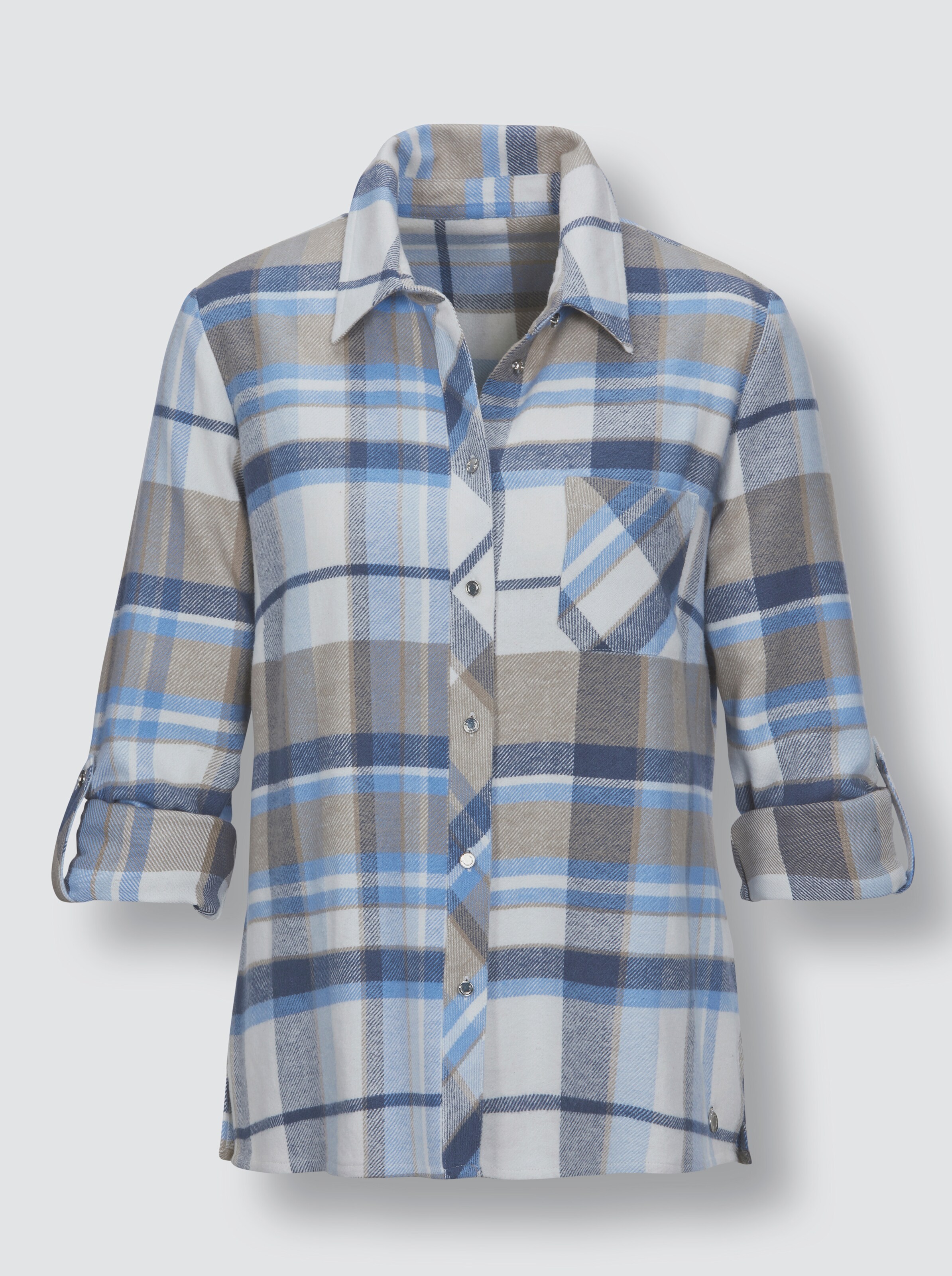 Woll-Flanell-Bluse