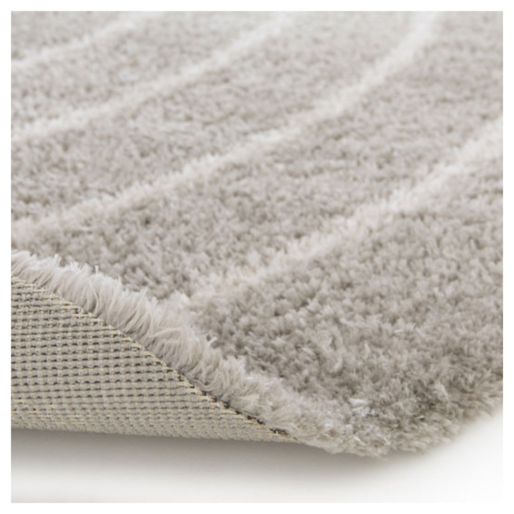 Tapis ovale en matière douce recyclée - masha - taupe et beige - 160 x 230 cm