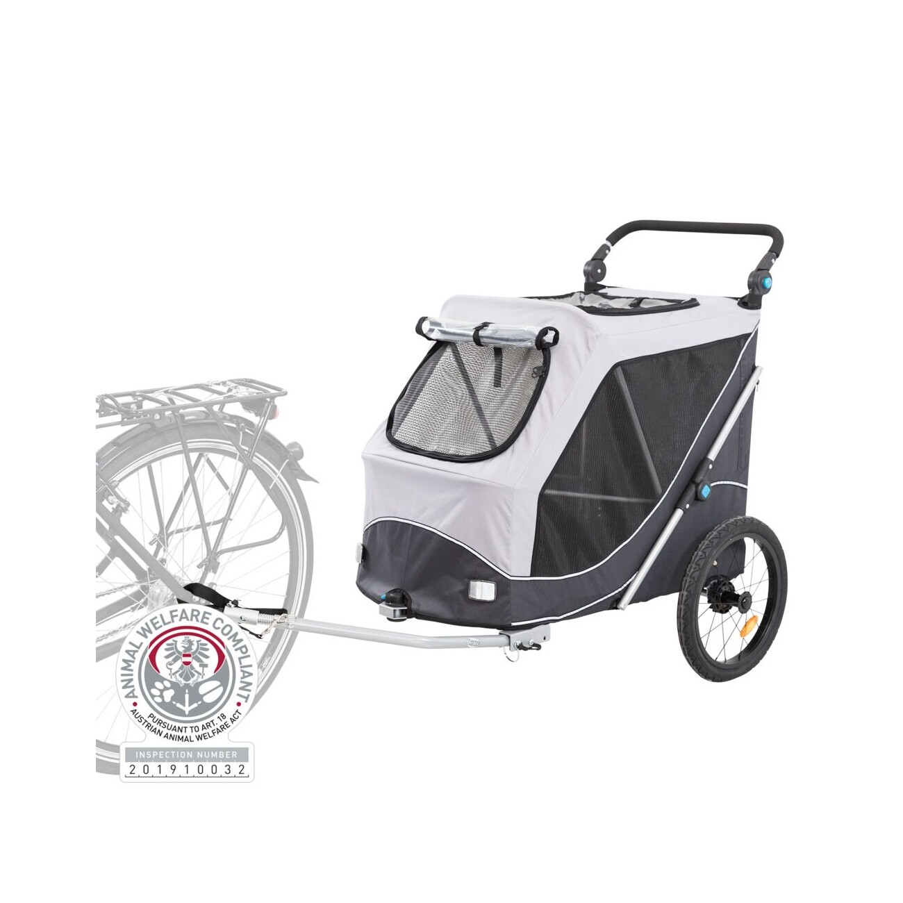 Trixie Hunde-Fahrrad-Anhänger, Größe L