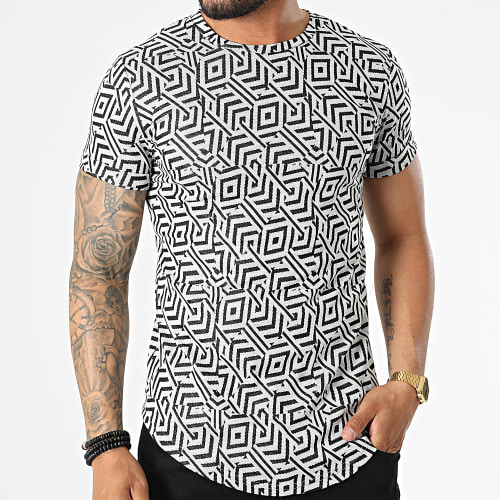 Tee Shirt Oversize DD85 Blanc Noir