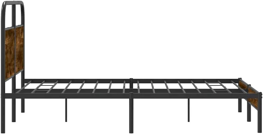 Bettgestell ohne Matratze Eiche Rauch Multifunktionsbett Bettgestell für Hotel und Studios 120x200 cm Spanplatte