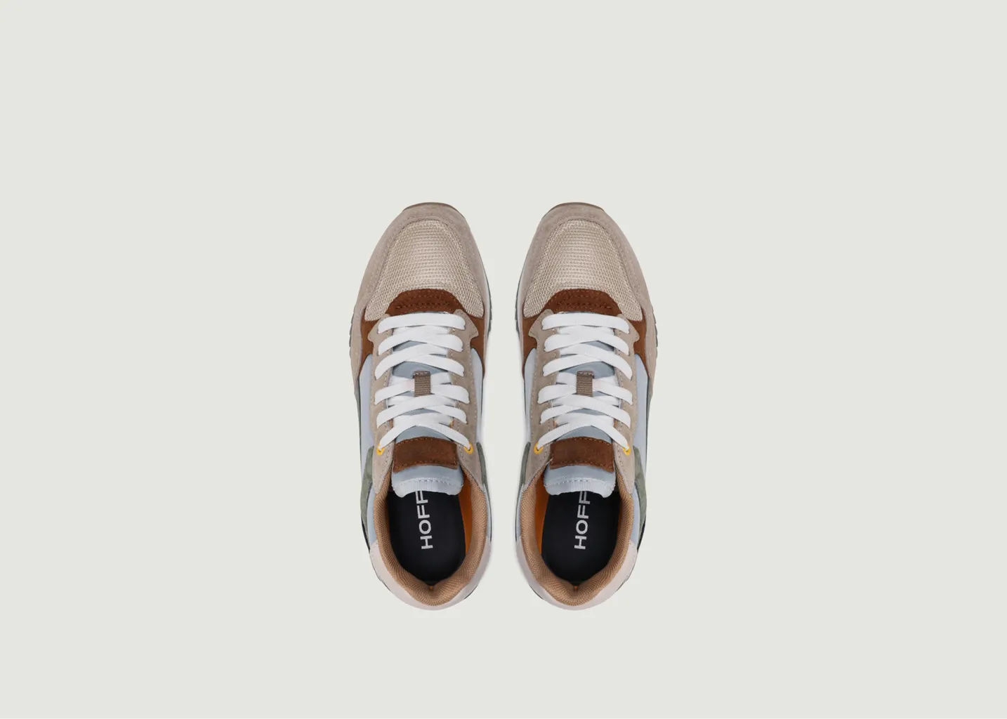 Sneakers basses de running cuir et tissu Montevideo Hoff