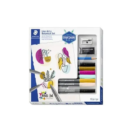 STAEDTLER® Zeichenset Line Art & Botanical 10-teilig, 100% PEFC