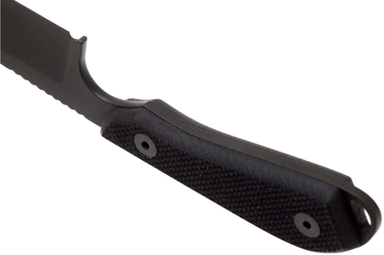 White River Knives M1 Backpacker Pro Black G10, Black Ionbond vaststaand mes, Kydex schede