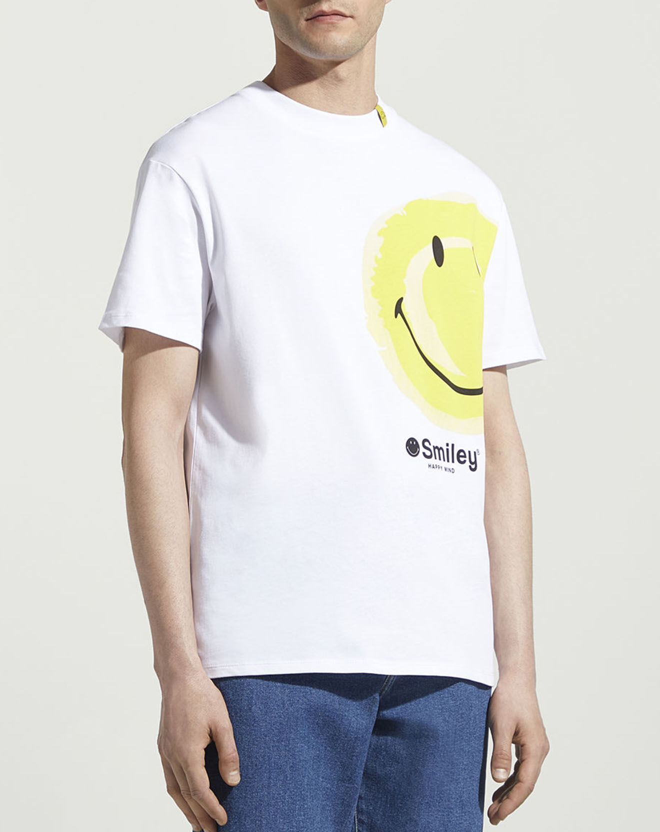 Galeries Lafayette T-Shirt en Coton Bio Bloose s mc smiley blanc