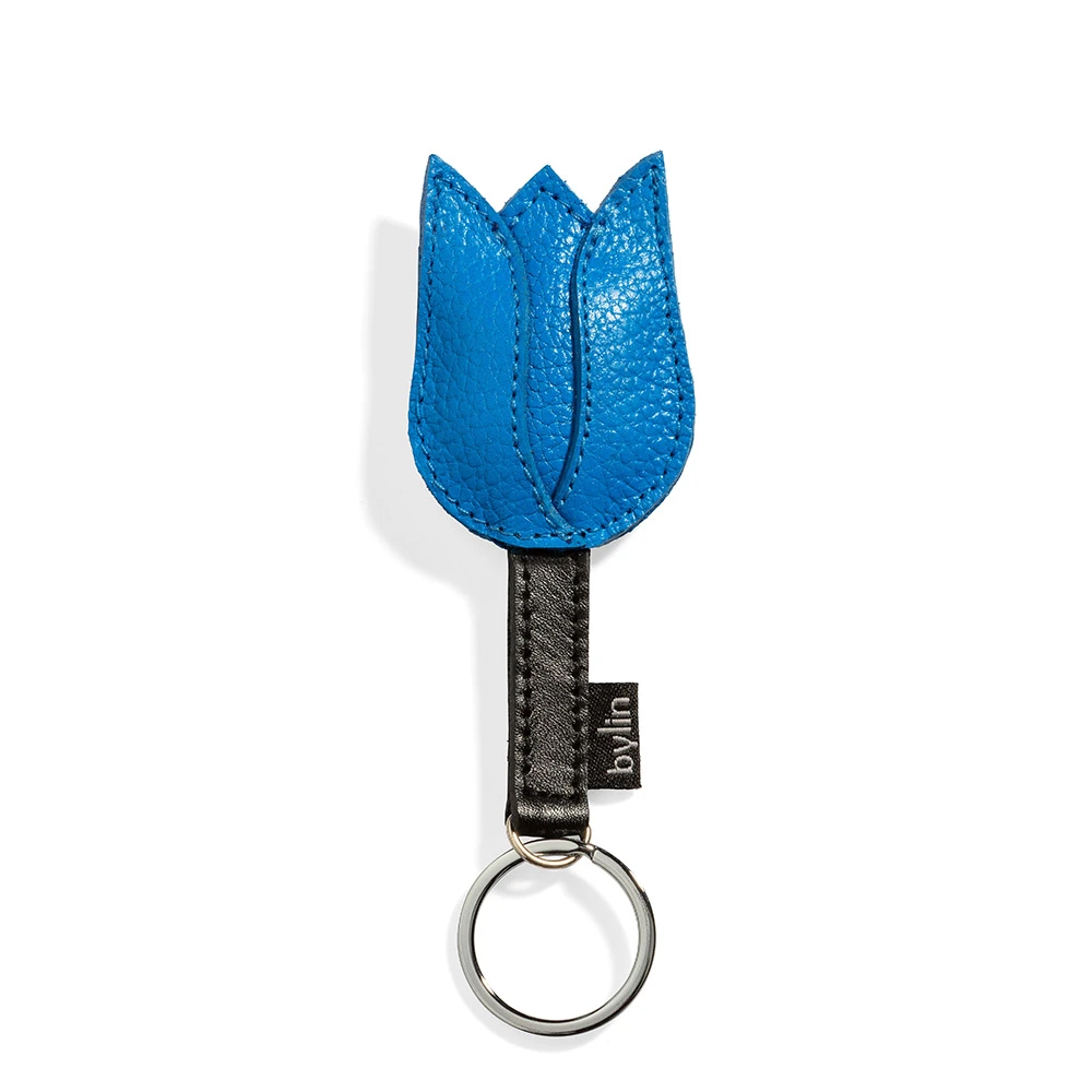 Tulip Keyring Structure Leather Royal Blue