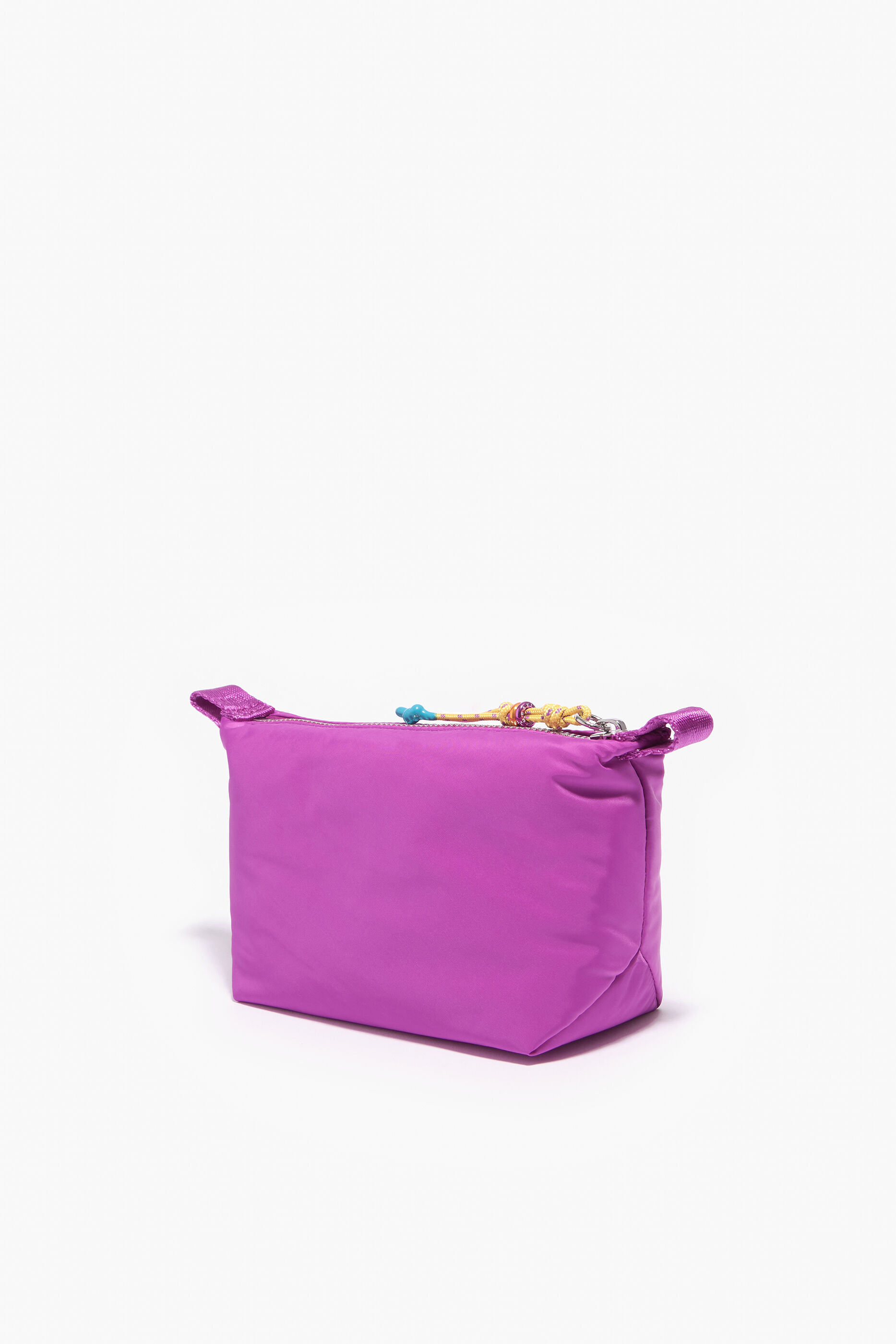 Nécessaire trapezoidal, tamanho P, náilon, violeta