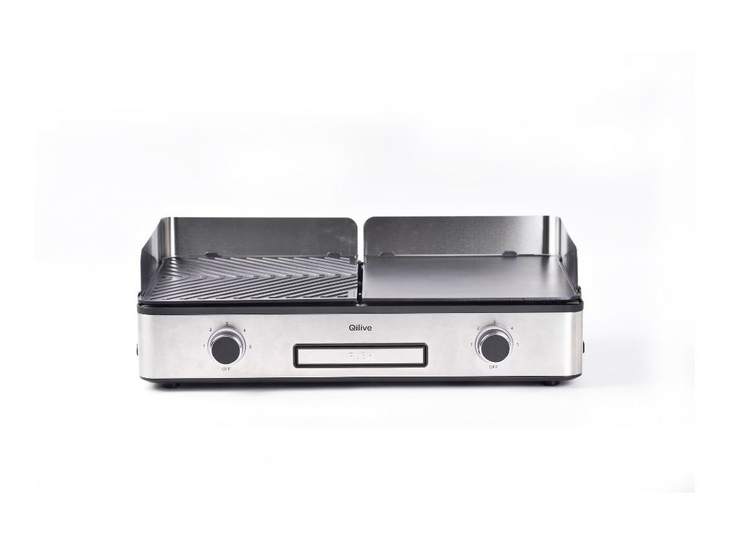 GRELHADOR PRANCHA QILIVE Q.5965 REVERSÍVEL