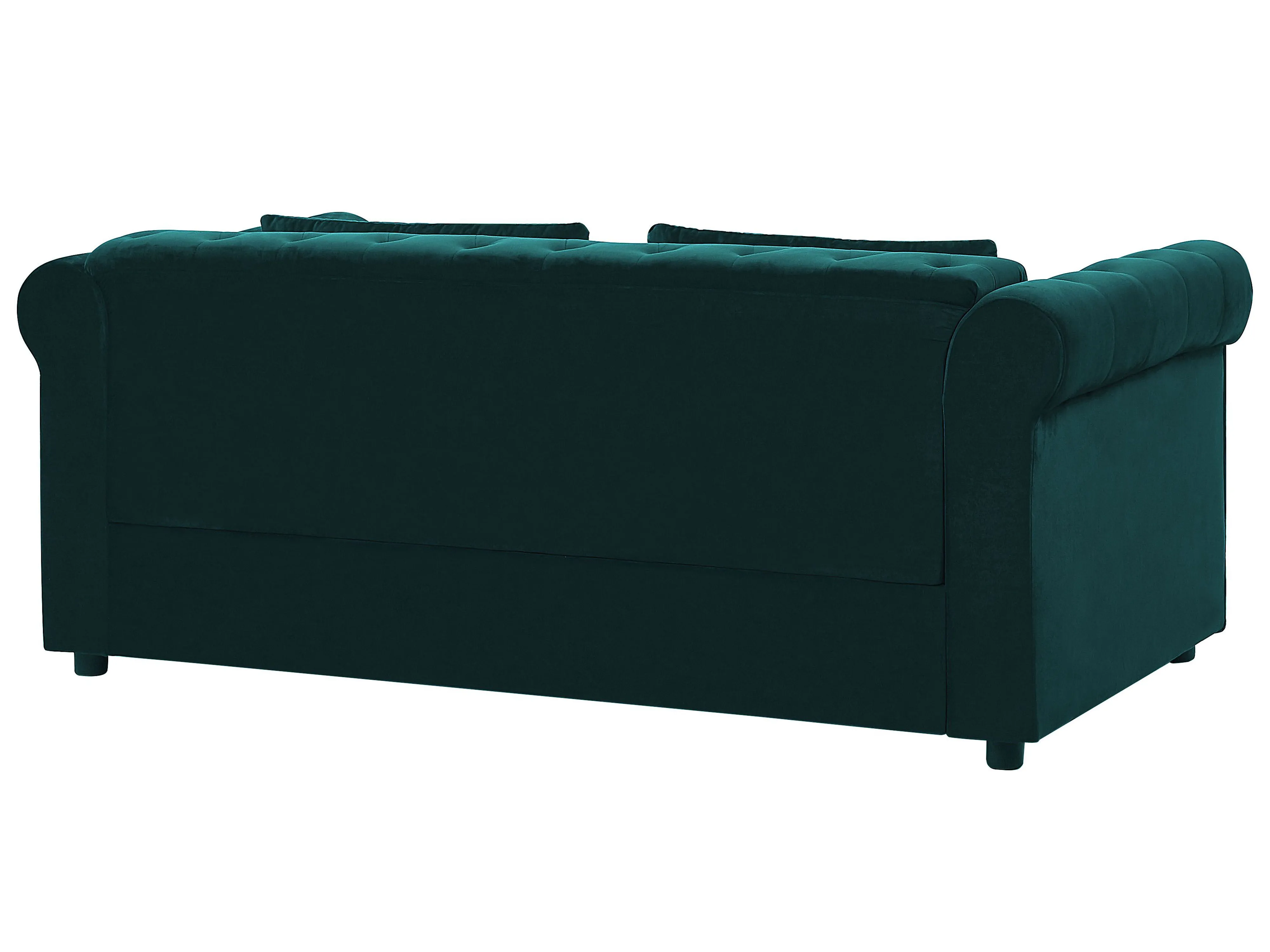 Slaapbank 3-zits CHESTERFIELD Fluweel Smaragdgroen