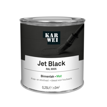 KARWEI binnenlak mat RAL 9005 jet black 250 ml