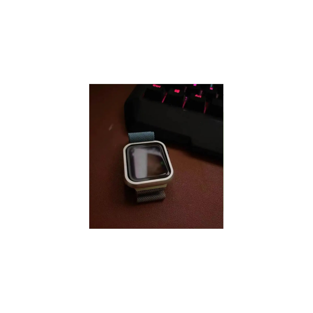 Smart klokkedeksel med skjermbeskytter Gull 42 mm Apple Watch 8 / Ultra