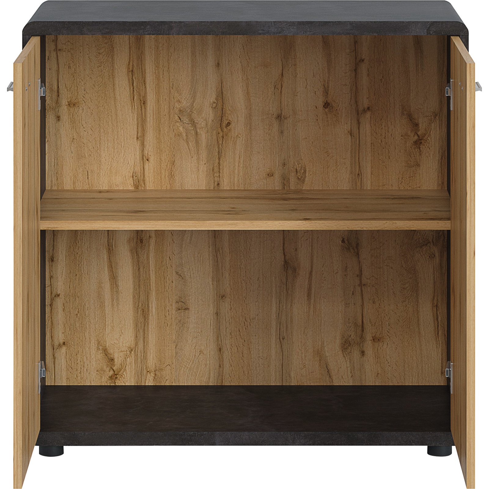 Kommode Trevi Dekor Beton-Optik dunkel Wotaneiche 89 x 87 x 40 cm
