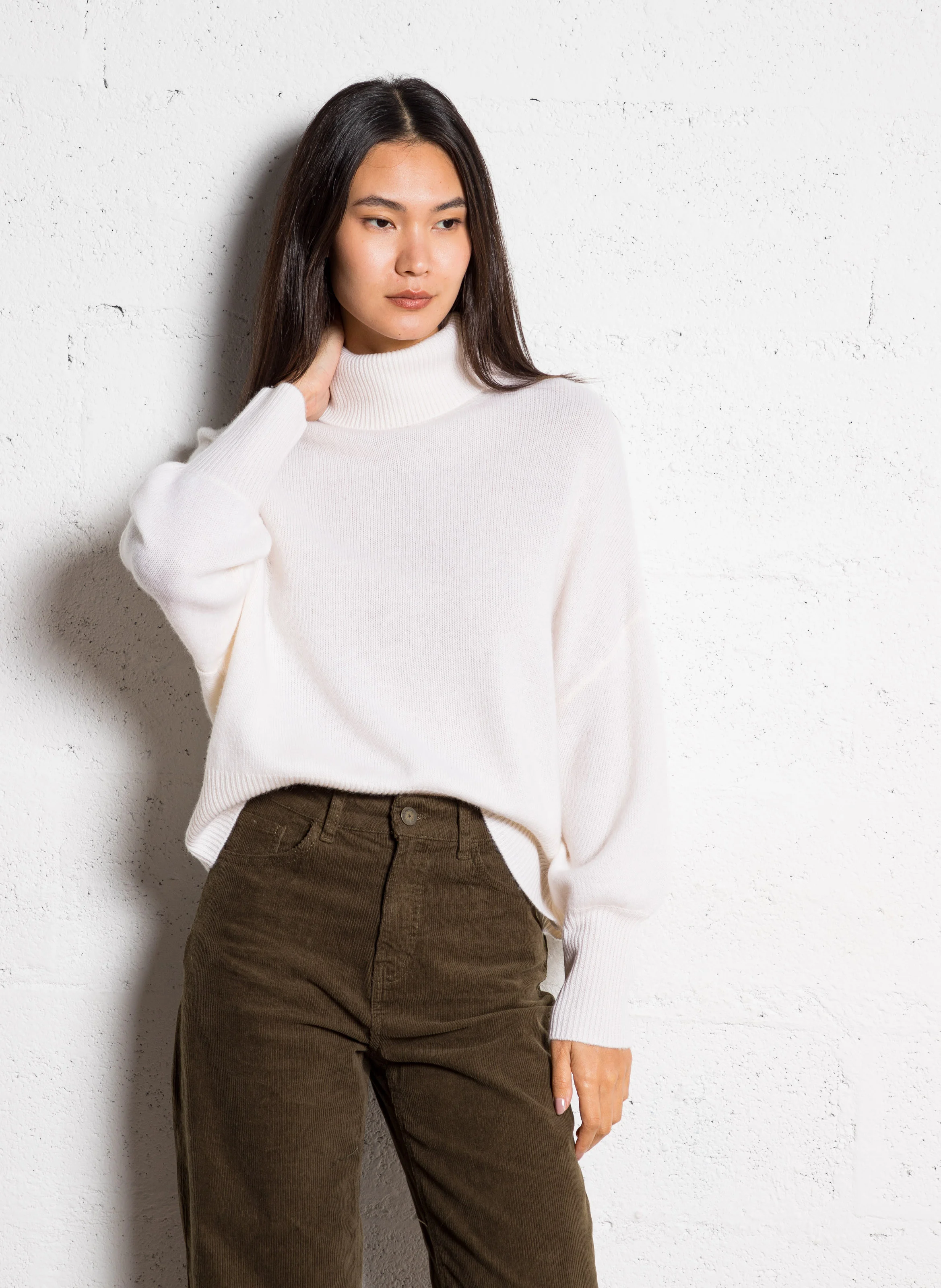 PALOMA - Pantalon en velours côtelé | Vert