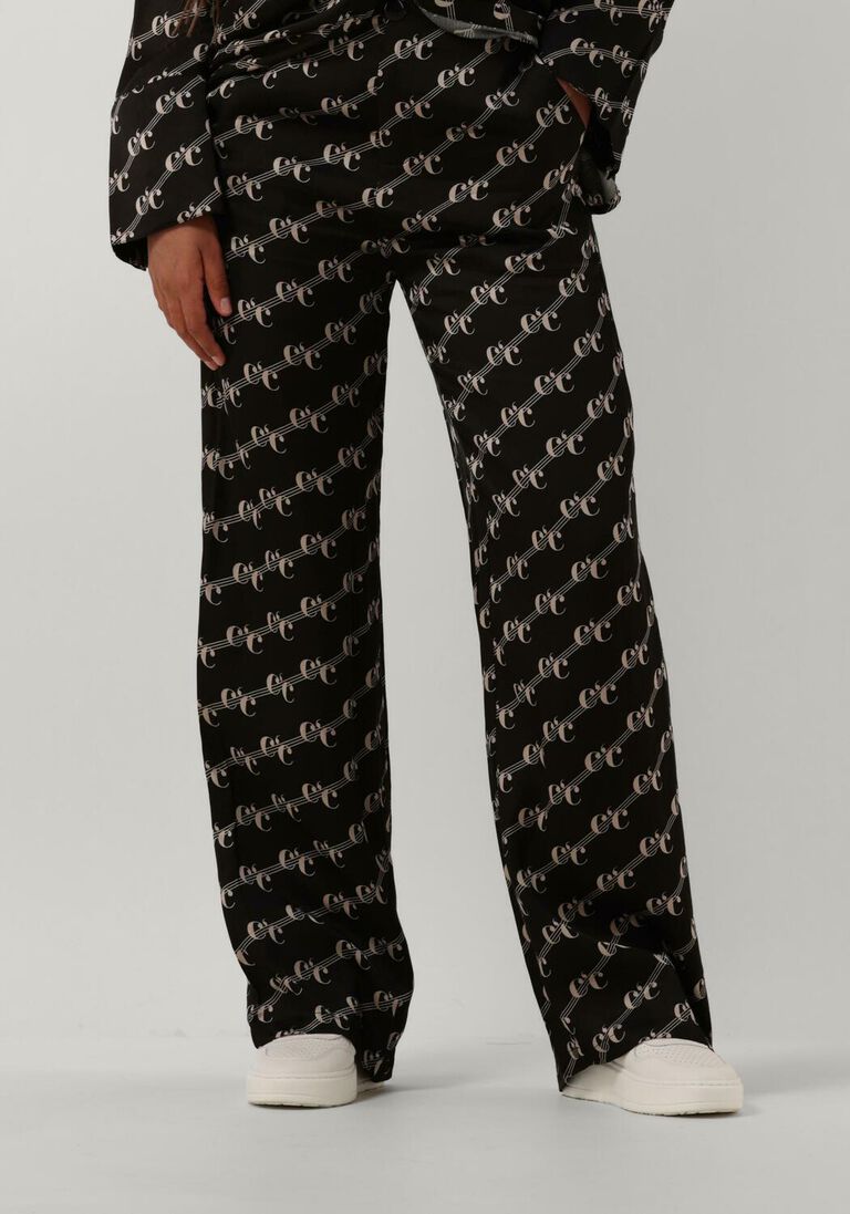 zwarte co'couture pantalon logo line pant