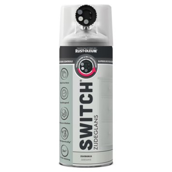 Rust-Oleum Switch spuitlak zijdeglans zilvergrijs 400 ml