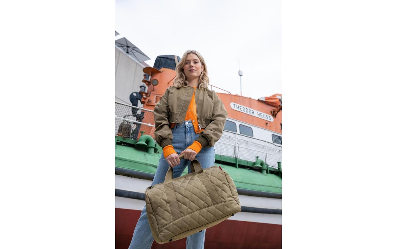 Umhängetasche Allrounder L Rhombus OliveTasche aus recyceltem Material