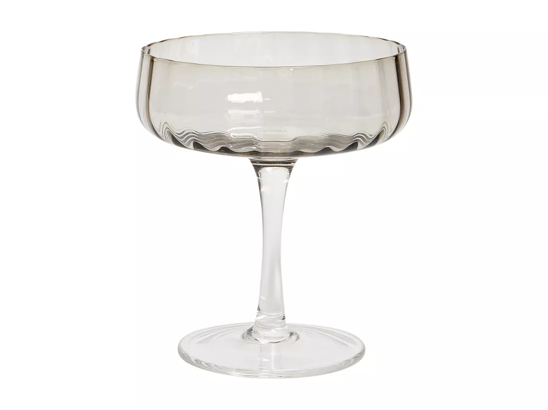 Lot de 4 coupes à champagne QUARTZ 170 ml Gris