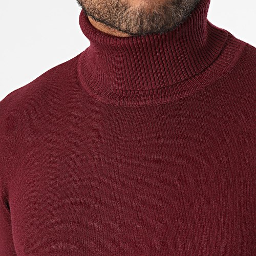 Pull Col Roulé Bordeaux