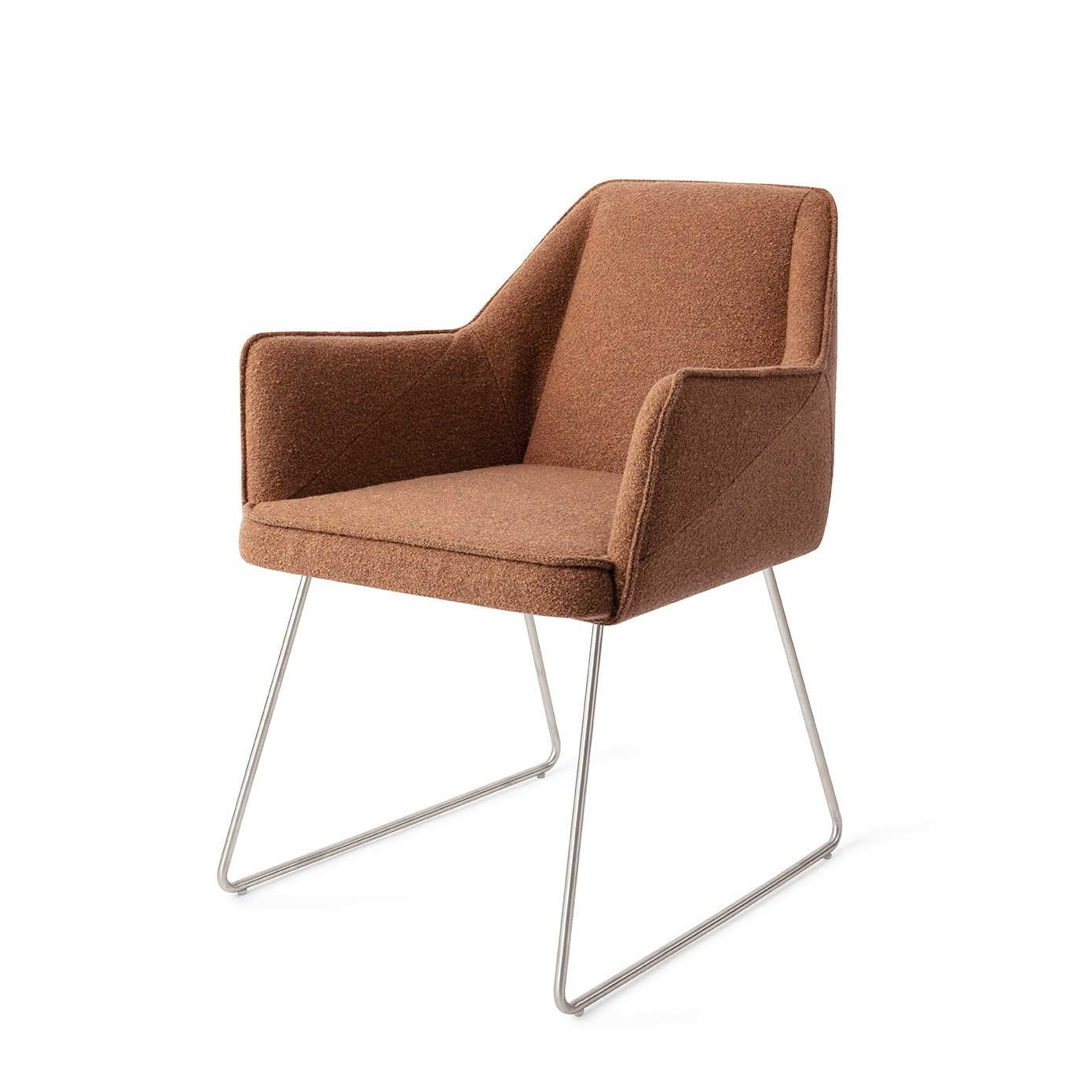 Tome Cinnamon Bun Eetkamerstoel - Slide Steel