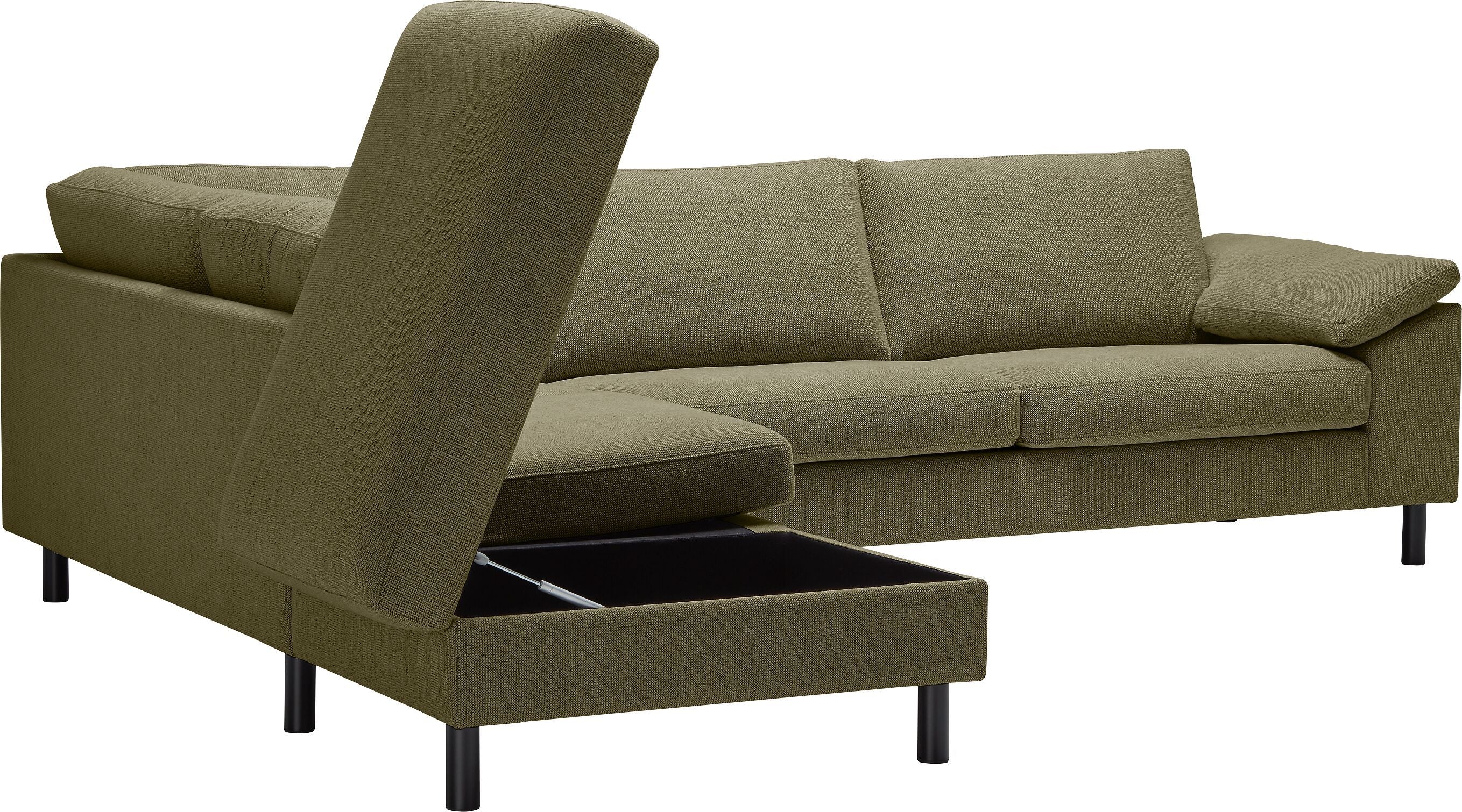 DIENER Ecksofa - Grün / B: 277.0 cm x T: 225.0 cm x H: 81.0 cm