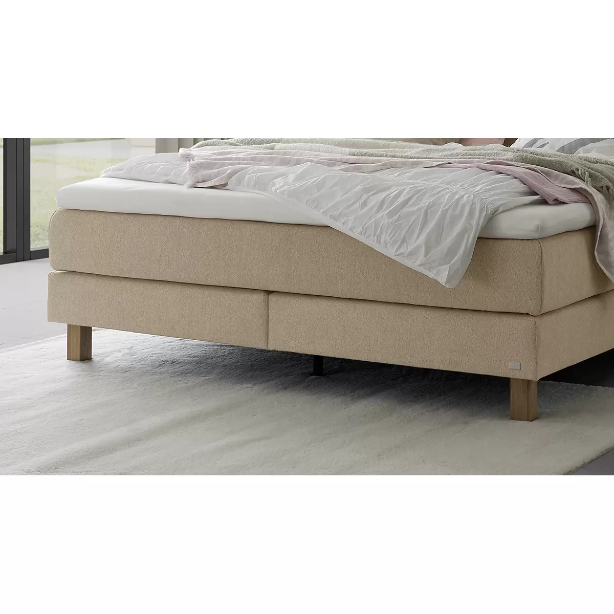 Boxspringbett Reina 180x200 Beige