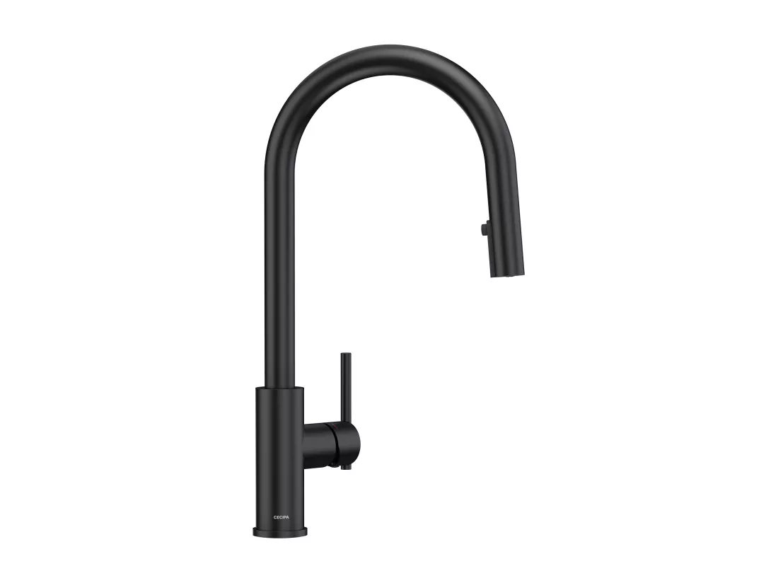 Cecipa max Mitigeur Cuisine avec Douchette Extractible Robinet Cuisine 360 Rotatif avec 2 Jets aux Choix Robinetterie Noir Haute Qualité,EU Modèle