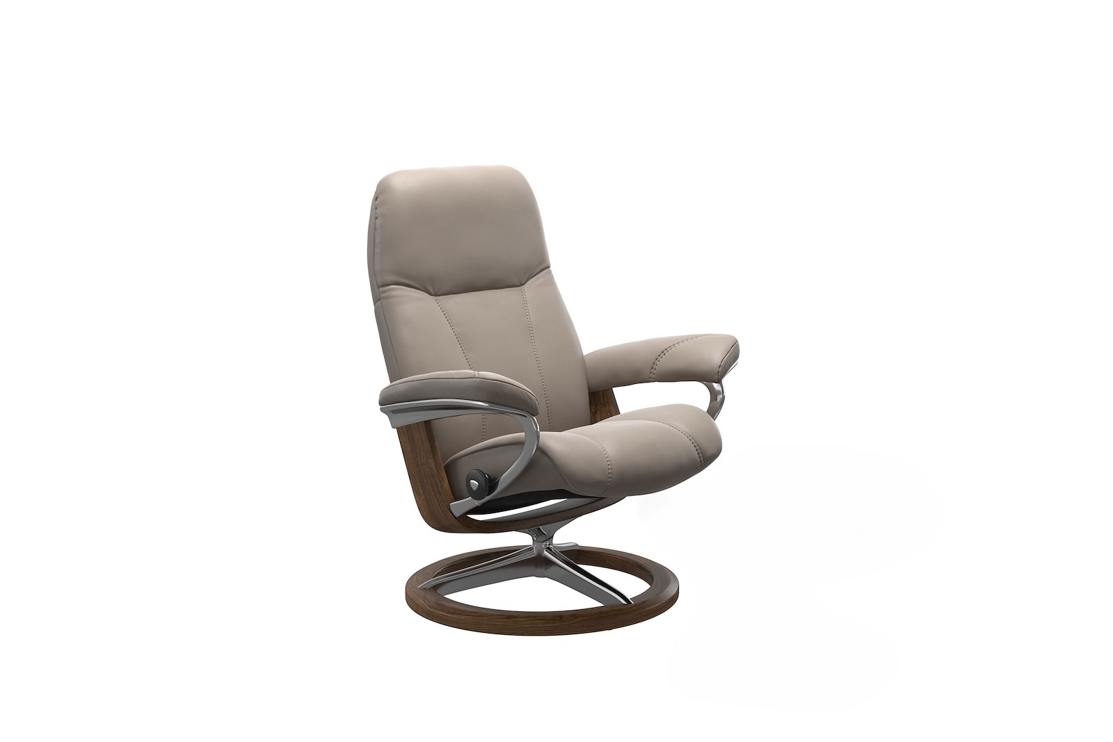 Consul lenestol Hud Paloma Dark Mushroom - Signature Chrome - Eik