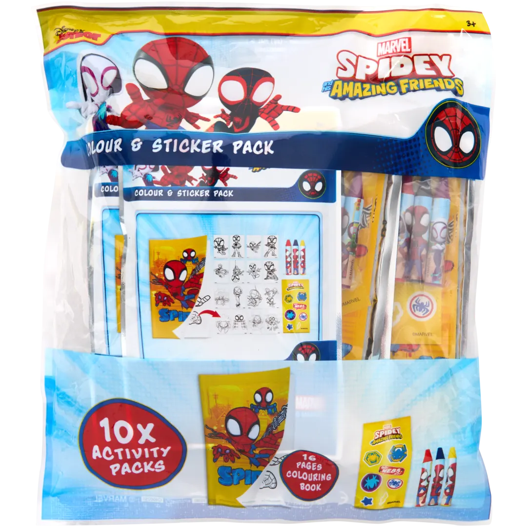 Kleur- en stickerset uitdeelcadeautjes 10 stuks | diverse varianten