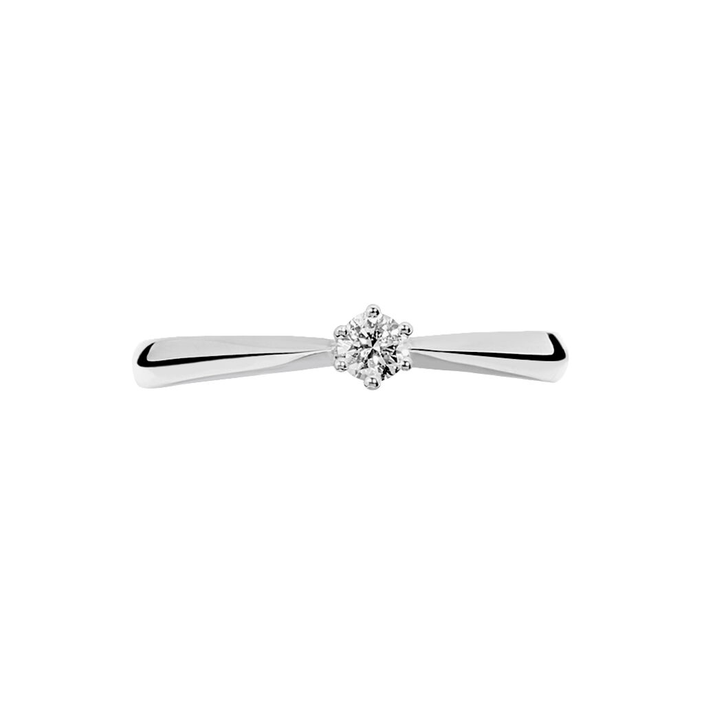 Bague Solitaire Veronika Or Blanc Diamant