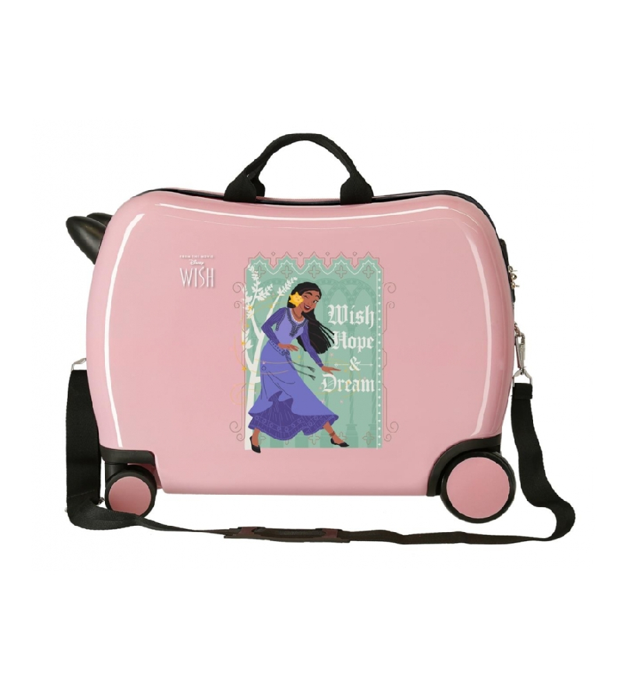 Mala Disney Wishes Come True com 2 Rodas Multidirecionais, Rosa
