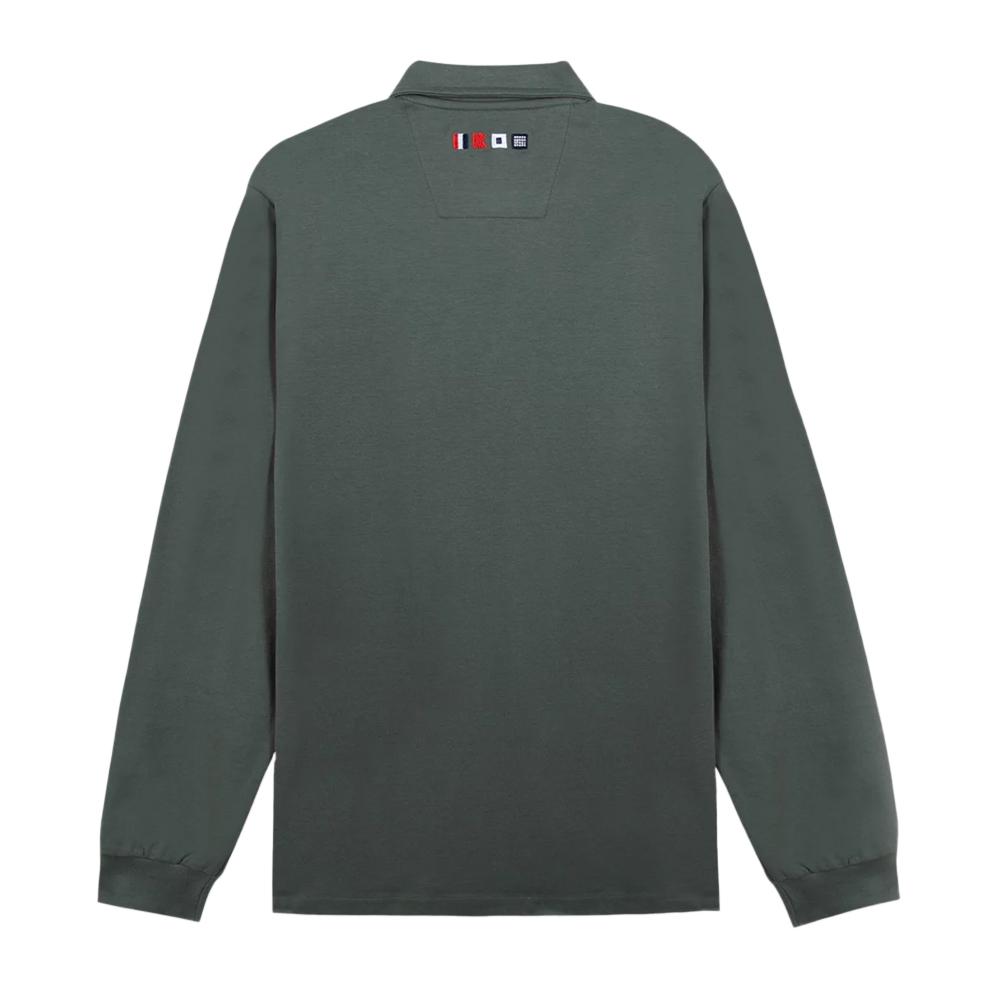 TBS Polo Manches Longues Vert Foncé Homme TBS Sapin