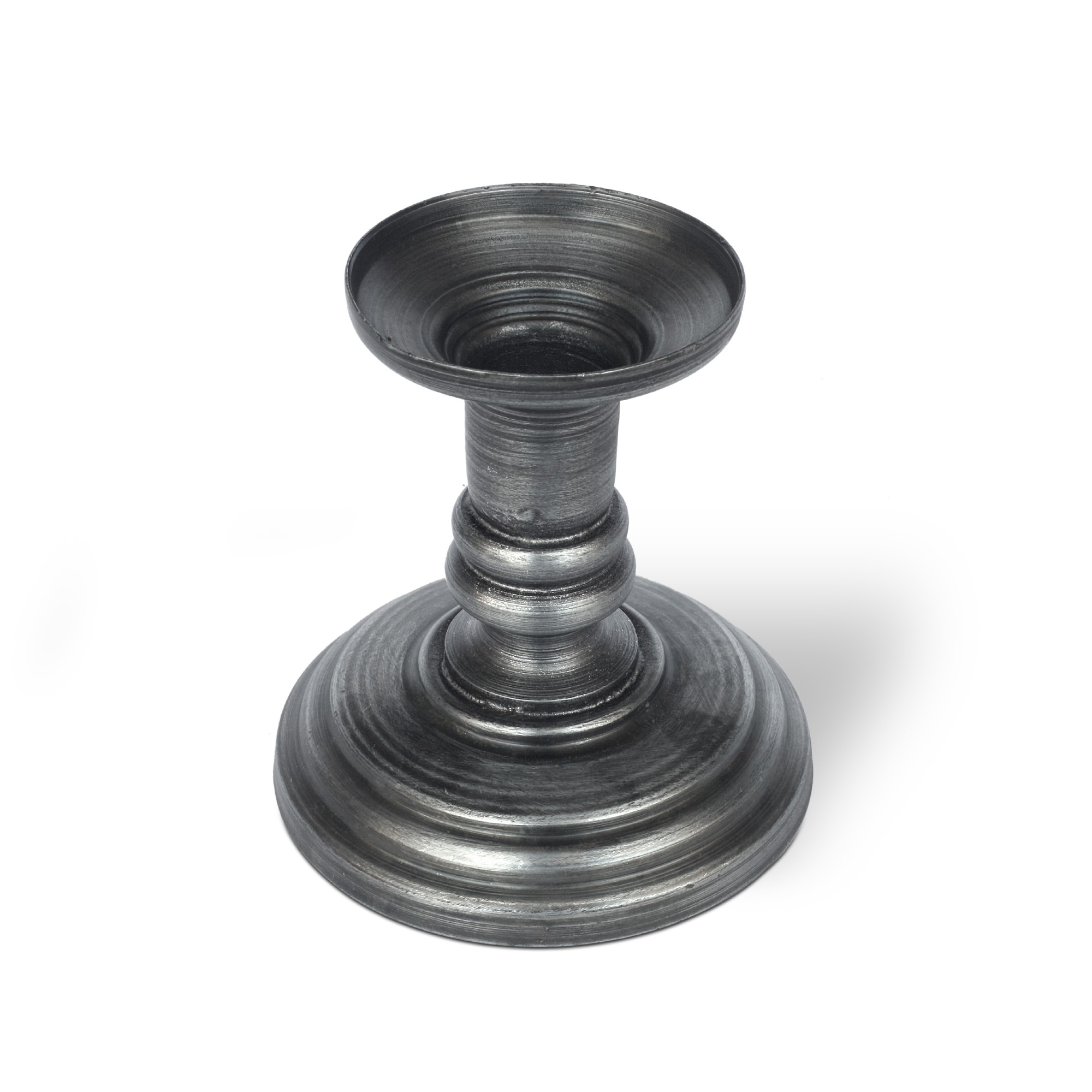 Kerzenständer aus Metall, antik-finish, Ø 8,5 cm, H 10 cm von fischer's lagerhaus
