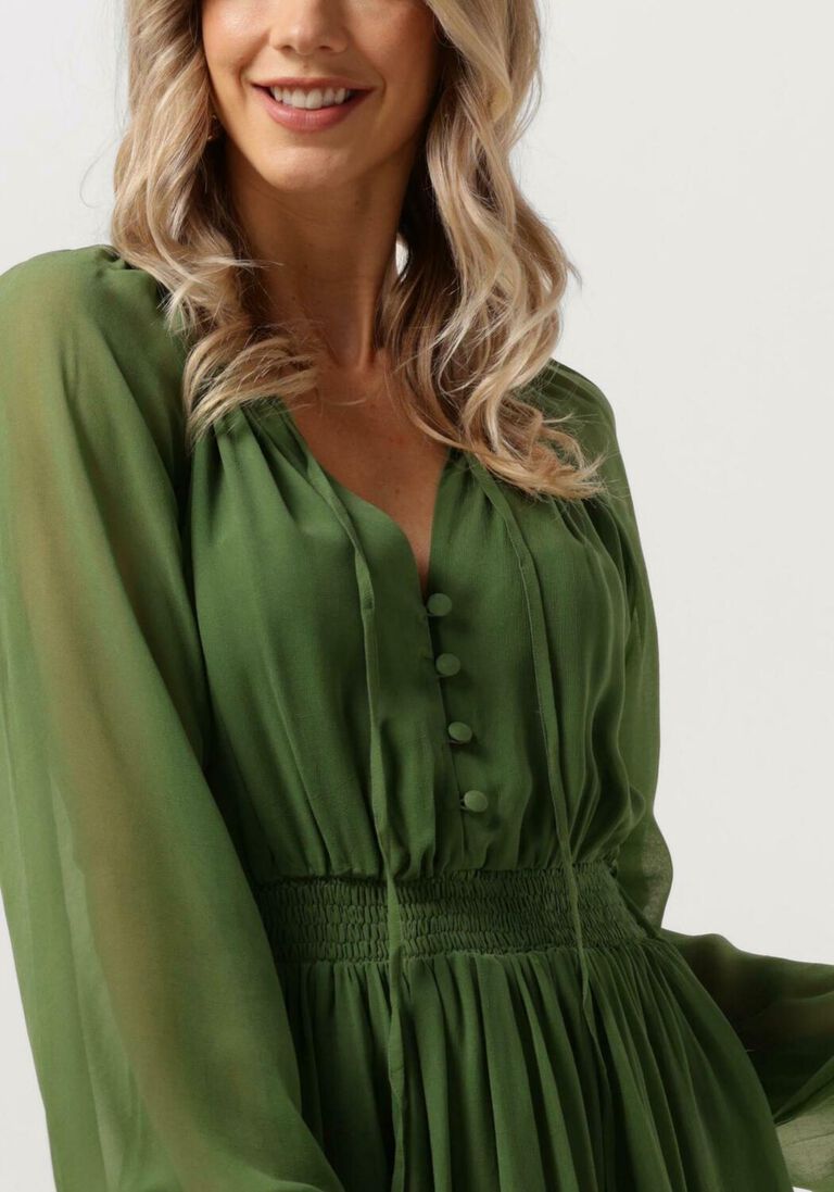 ROUGH STUDIOS donkergroene rough studios mini jurk lilly dress