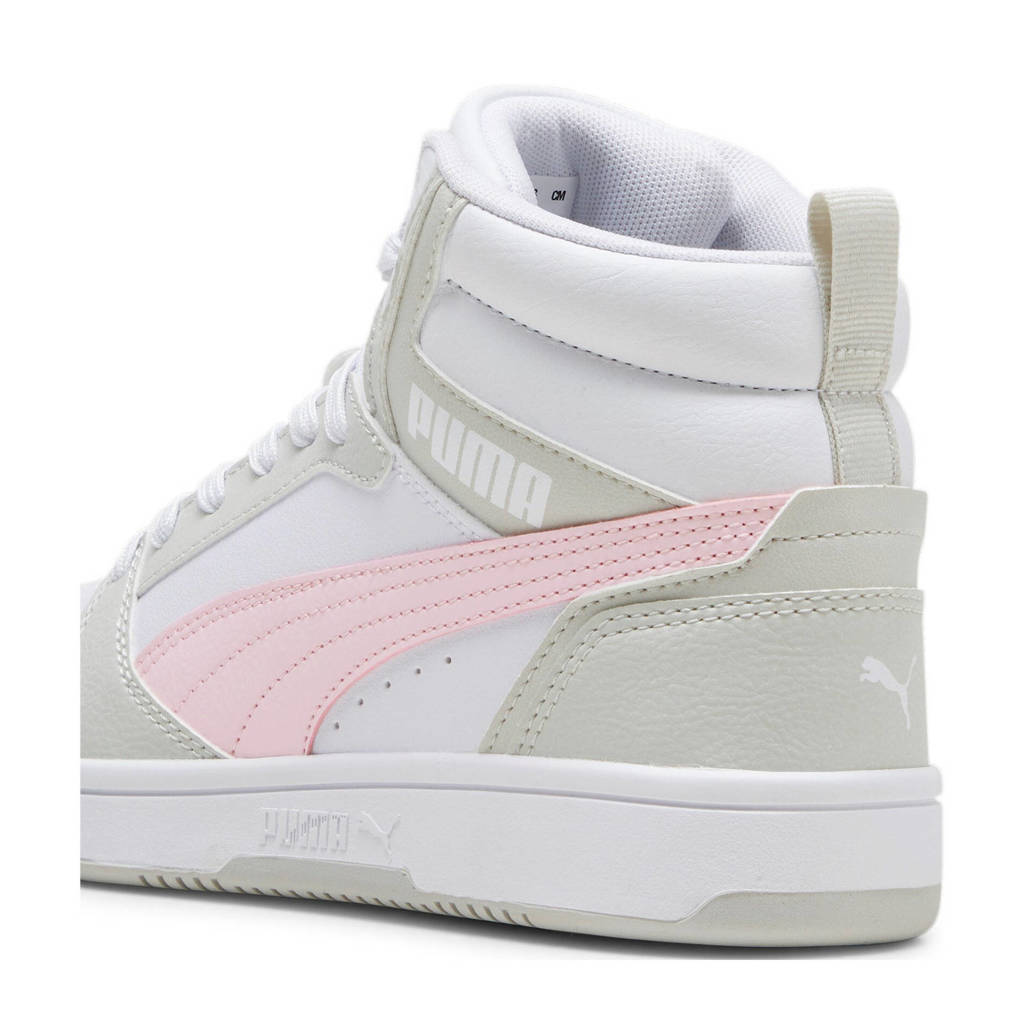 Puma Rebound v6 Mid V6 Mid sneakers wit/grijs/roze