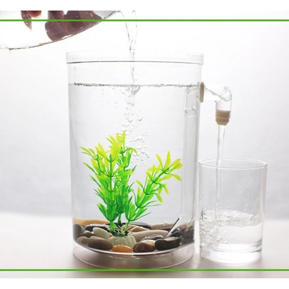 Wewoo Bol Aquarium avec LED - Mini Réservoir