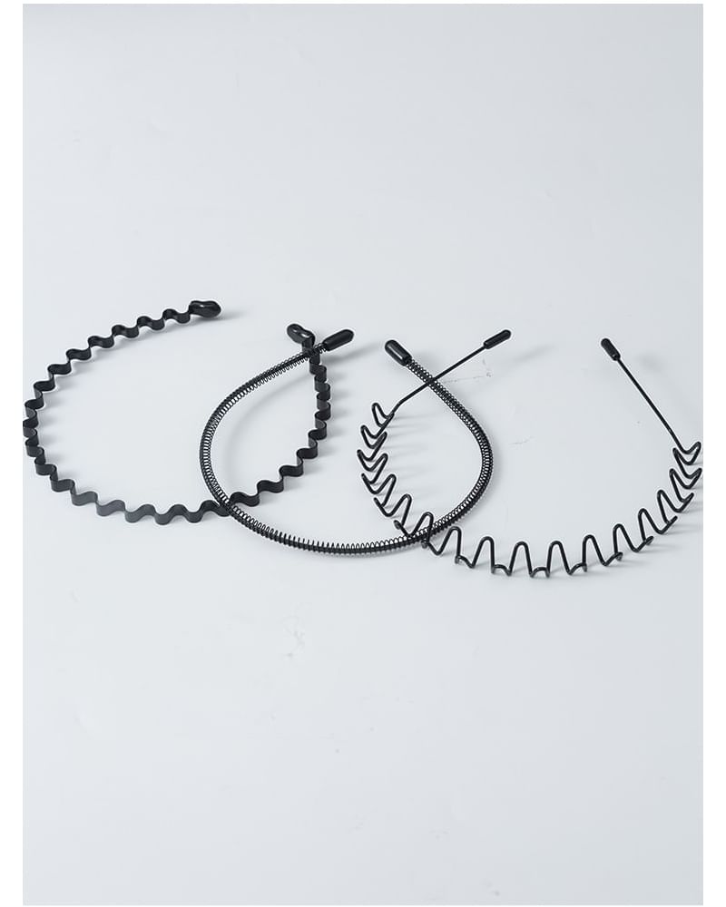 Porcini - Set van 3: Gezichtsreiniger hoofdband van legering (verschillende designs)