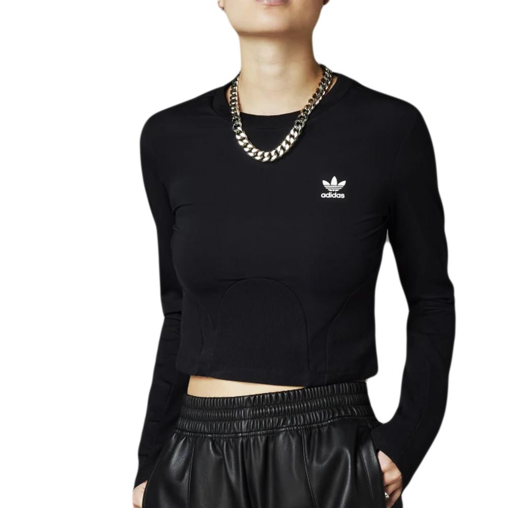 Adidas T-Shirt Noir Femme Adidas Rib Top