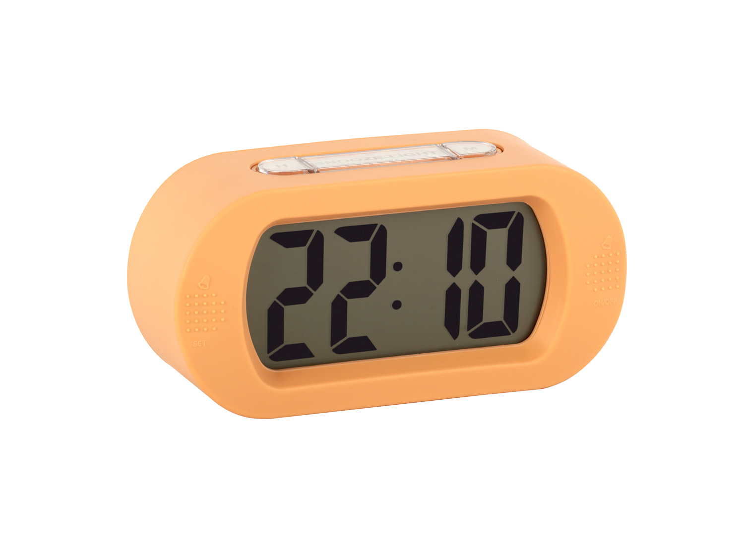 Alarm clock Gummy rubberized soft orange