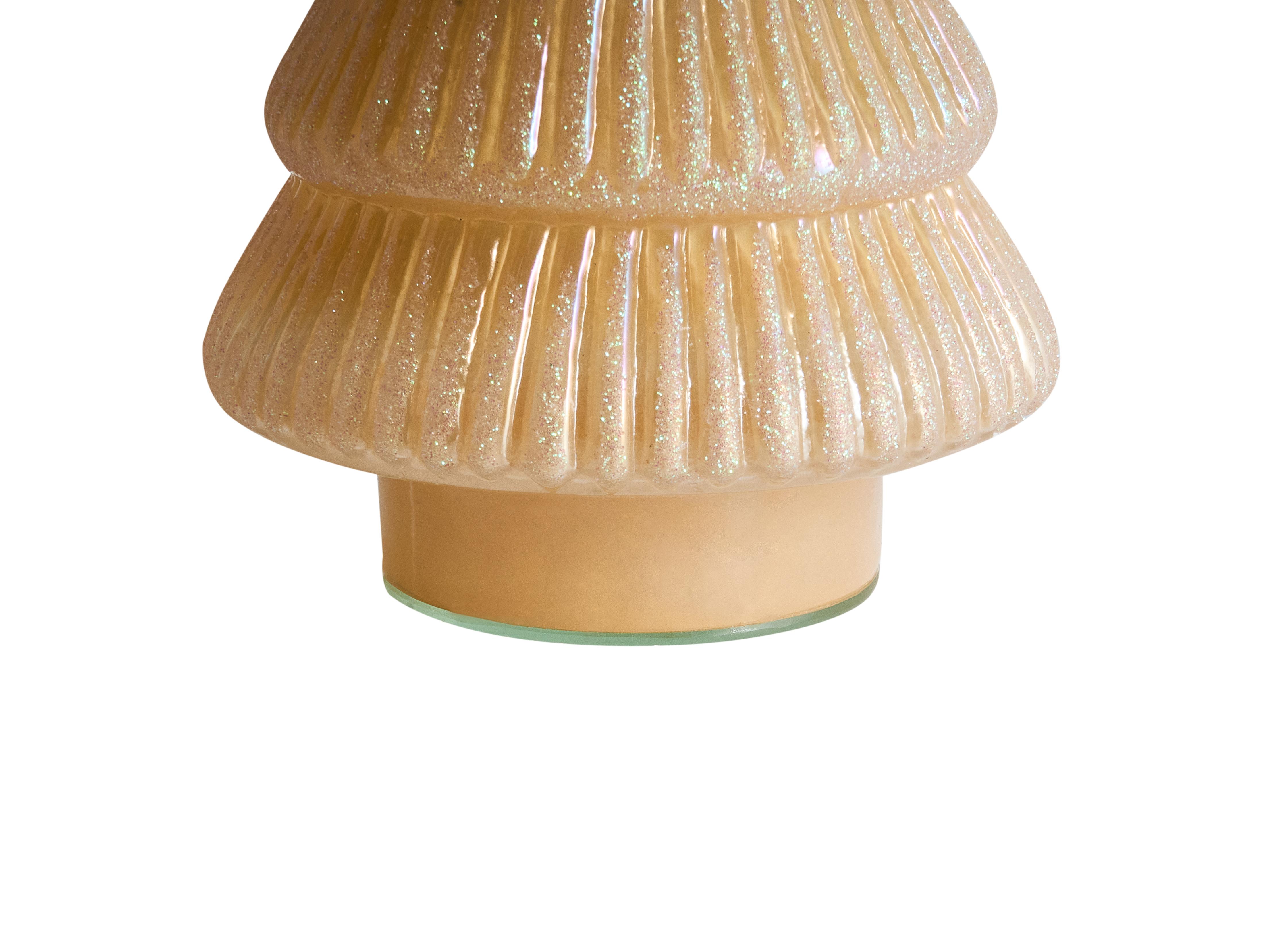 Set van 2 figuren FLAREN Kerstboom 20/25 cm Beige
