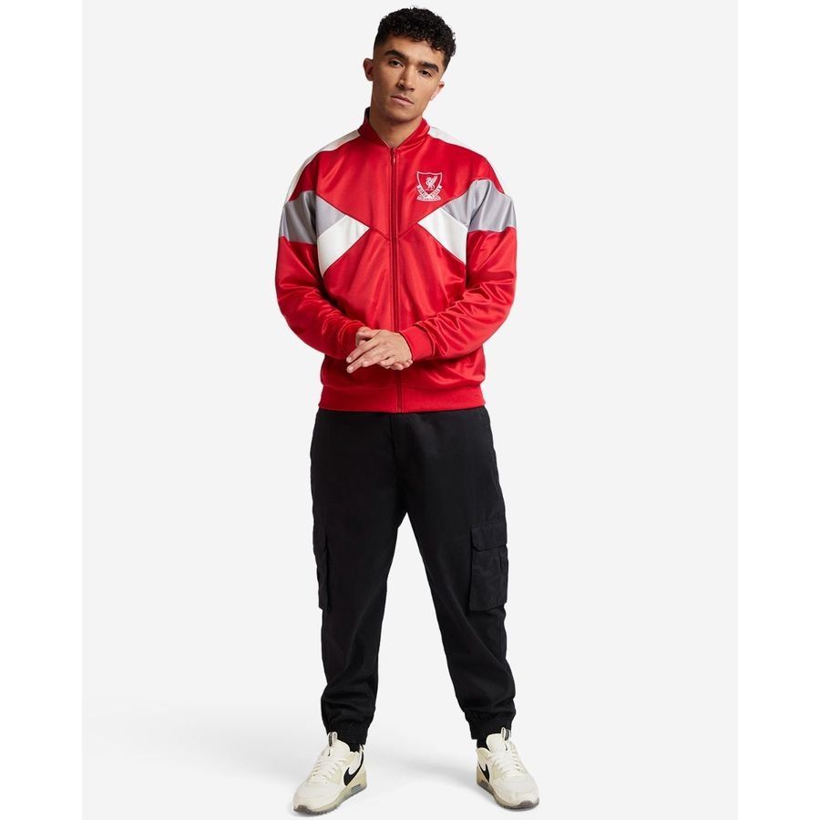Liverpool Haut d'Entraînement 88/89 Full Zip - Rouge/Blanc