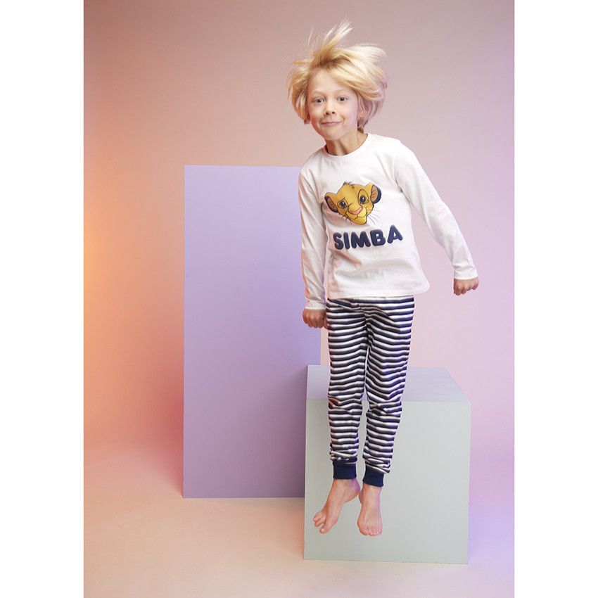 Pyjamas 2 pièces en jersey Simba Disney pour garçon - Ecru