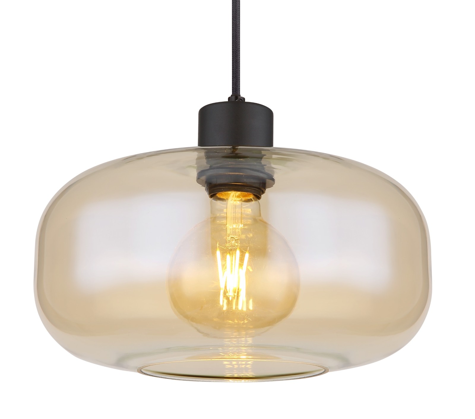 Pendelleuchte - schwarz matt - 120 cm hoch
