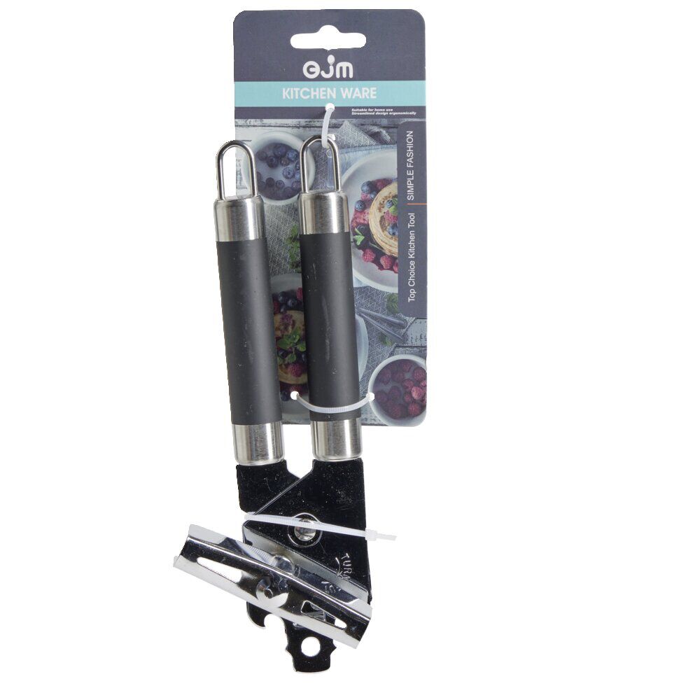 Ouvre-boîte en inox avec pince ergonomique en plastique L.20cm