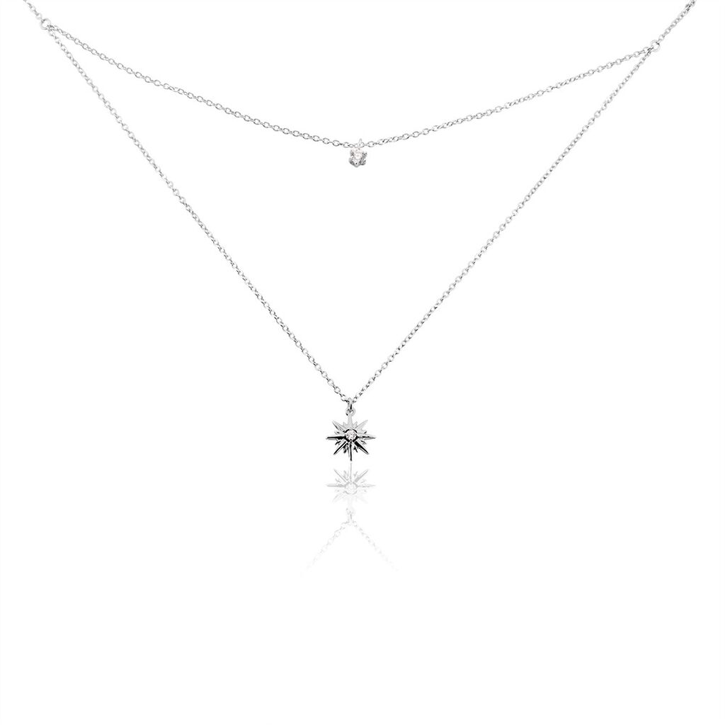 Collier Shone Argent Oxyde De Zirconium