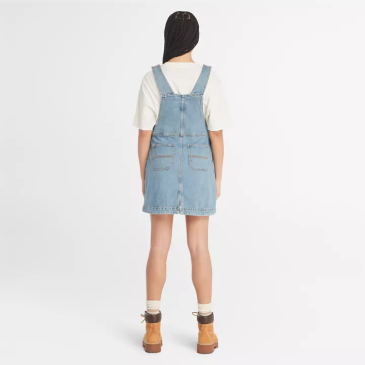 Salopette en denim avec technologie Refibra pour femme en bleu
